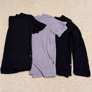 Bundle of 3 Kyte Baby T shirts: two short sleeve one long sleeve